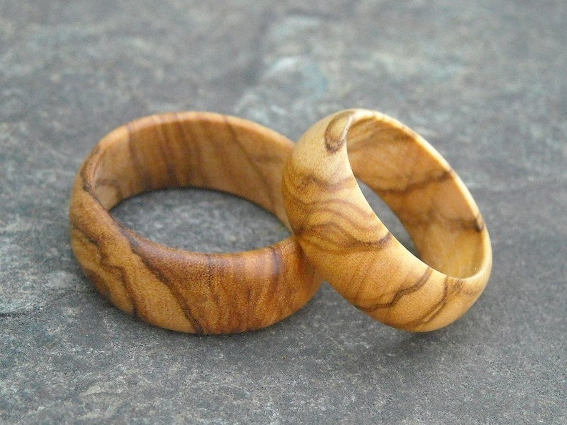 2 wedding rings olive wood wooden couple bands rings engagement wooden jewelry alentejoazul partner country 5 wedding anniversary image 2