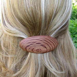 Barrette Holm oak wood hair clipper hair slide clip wooden alentejoazul oval vegan handmade portugal french barrette portugal