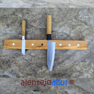 Messerleiste  Olivenholz 45 cm Magnetleiste Messerhalter Schlüsselbrett Holz neodym magnet magnetisch leiste brett alentejoazul schlüssel