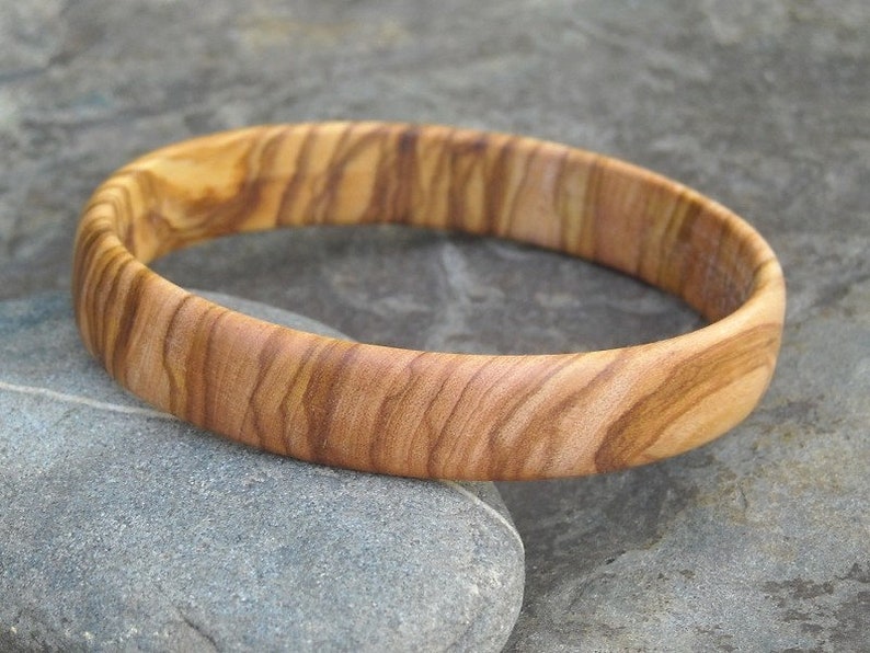 Bangle olive wood Bracelet wooden jewelry alentejoazul ,olive tree, portugal handmade natural jewelry vegan boho christmas present friend image 5