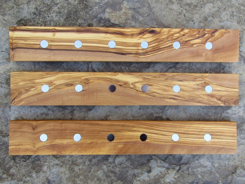 Knife Holder Olive Wood 13.77 Knife Rack Key Holder Etsy