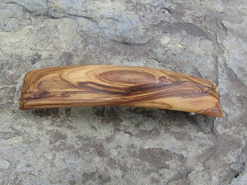 Barrette olive wood extra large thick hair slide clip wooden alentejoazul rectangular vegan handmade portugal french barrette sustainable image 9