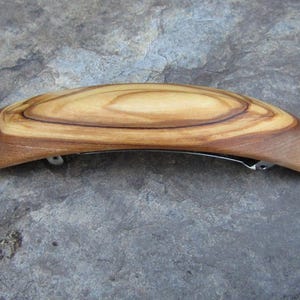 Barrette bois d'olivier pince à cheveux bois alentejoazul natural portugal artisan barrette française image 2