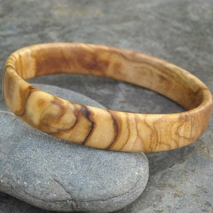 Bangle olive wood Bracelet wooden jewelry alentejoazul ,olive tree, portugal handmade natural jewelry vegan boho christmas present friend image 1