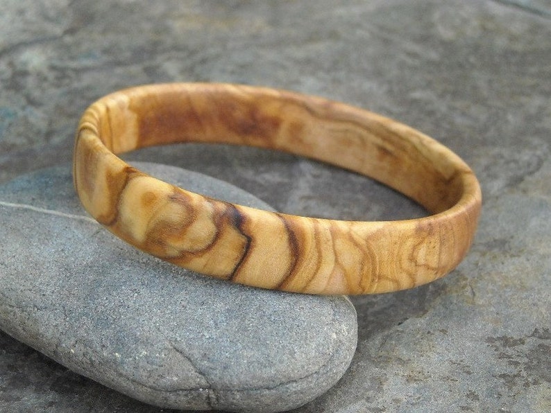 Bangle olive wood Bracelet wooden jewelry alentejoazul ,olive tree, portugal handmade natural jewelry vegan boho christmas present friend image 1