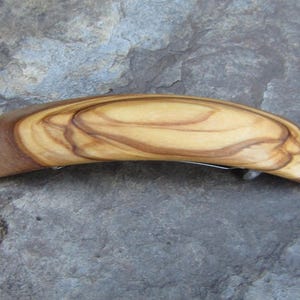 Barrette bois d'olivier pince à cheveux bois alentejoazul natural portugal artisan barrette française image 3