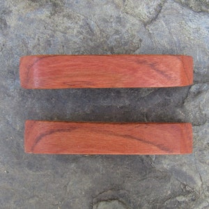 Set 2 mini barrettes red eucalyptus wood rectangular hairpin clip hair slide wooden alentejoazul vegan handmade portugal french barrette image 8