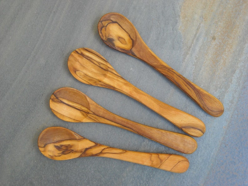 4 spoons olive wood baby child tea spoon coffee alentejoazul organic portugal larp small spoon wooden woodwork olive tree gourmet image 8