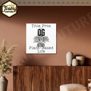 Puede incluir: Ilustración en blanco y negro de un árbol de dinero con el texto "Title Pros the OG Plant-Based Life" sobre un fondo blanco.