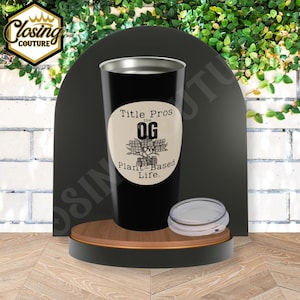 Title Pros the OG Plant-Based Life Tumbler van 20 oz - Perfect voor verzekeringsprofessionals - Exclusief Closing Couture - Closing Day Gift