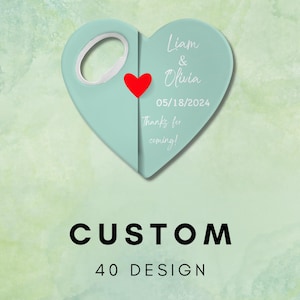 Cadeaux de mariage pour invités, Cadeaux uniques pour invités, Ouvre-bouteille personnalisé avec aimant et carte de remerciement, Cadeaux de fiançailles douche nuptiale