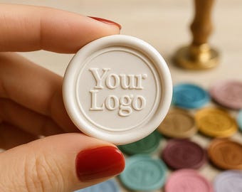 Custom Wax Seal Stickers: Wedding Monogram, Logo, Self-Adhesive