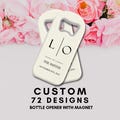 Wedding Favors for Guests in Bulk, Custom Bottle Opener with Magnet, Thank You Gifts