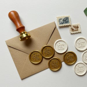 Stickers de cire personnalisés avec autocollants, votre logo, cachets de cire pour faire-part de mariage, initiale monogramme, cire à cacheter