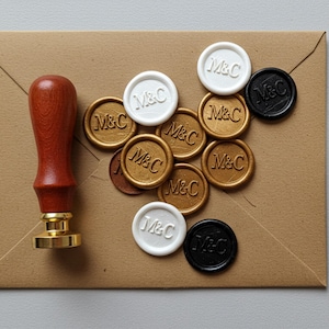 Lacres de cera personalizados com autoadesivo, seu logotipo personalizado em adesivo de cera, adesivos de lacre de cera personalizados para convite de casamento