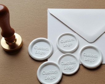 Custom Wax Seal Stickers with Self-Adhesive, Wedding Monogram Wax Seals, Logo Wax Seals, Handmade Wax Seals for Wedding invitation
