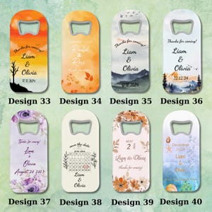 Décapsuleur personnalisé aimanté, cadeaux de mariage avec carte de remerciement, cadeaux pour invités, cadeaux de fiançailles nuptiales personnalisés