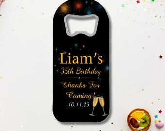Custom Birthday Party Favors for Guests, Personalized Magnetic Bottle Openers, Memorial Gifts