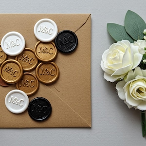 Selos de cera personalizados com autoadesivo, seu logotipo adesivo de selo de cera, selos de cera personalizados feitos à mão para casamento, selos de cera iniciais