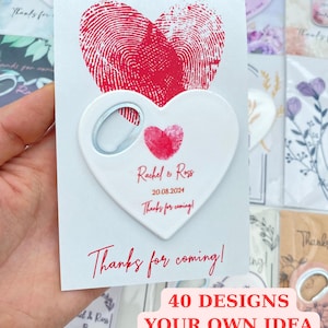 Apribottiglie magnetico personalizzato per bomboniere di nozze con biglietto di ringraziamento, regali all'ingrosso per gli ospiti, bomboniere personalizzate per la festa di fidanzamento e la festa nuziale