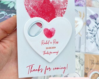 Spersonalizowany otwieracz do butelek z magnesem na prezenty ślubne: spersonalizowane prezenty z podziękowaniami dla gości