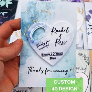 Ouvre-bouteille personnalisé avec aimant et carte de remerciement, Cadeaux de mariage en gros, Cadeaux uniques pour invités, Shower nuptiale personnalisé, Ouvre-cœur