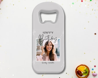 Personalized Birthday Party Favor: Custom Design and Photo, Magnetic Bottle Opener