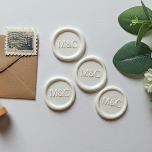 Selos de cera personalizados com autoadesivo, adesivo de selo de cera com logotipo, selos de cera artesanais para casamento, selos de cera iniciais