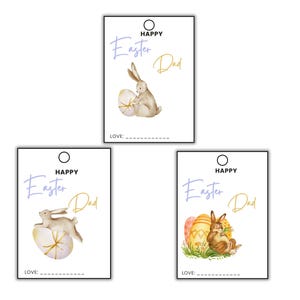Répandez le bonheur de Pâques avec ces jolies étiquettes pour papa des Fêtes, imprimables et prêtes à l'emploi
