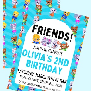 Lucas and Friends Invitations Lucas & Friends Party Invite Lucas and Friends Birthday Invitation Youtube Show Lucas and Friends