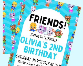 Lucas and Friends Birthday Invitation: Custom Party Invite