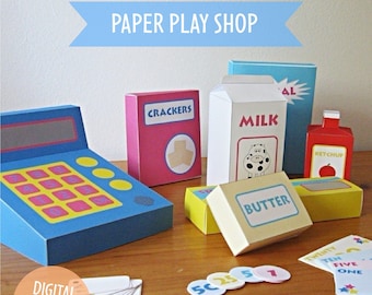 Printable Crafts for Kids | Paper Play Shop | Digital Download | Gifts for Kids