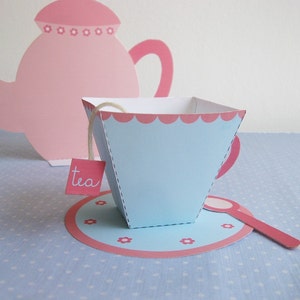 Craft Kits for Kids Paper tea set Digital Download Gifts for Kids image 3