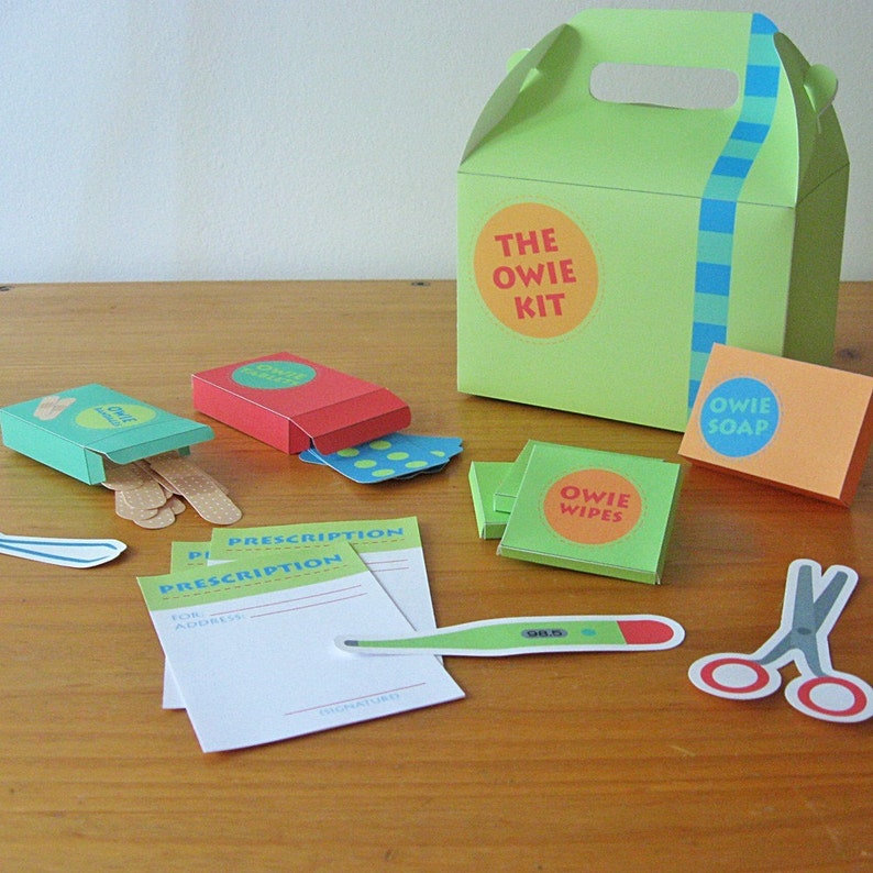 Printable First Aid Kit PDF Paper Craft Etsy