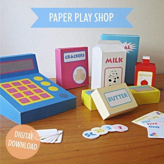 Printable Crafts for Kids | Paper Play Shop | Digital Download | Gifts for Kids