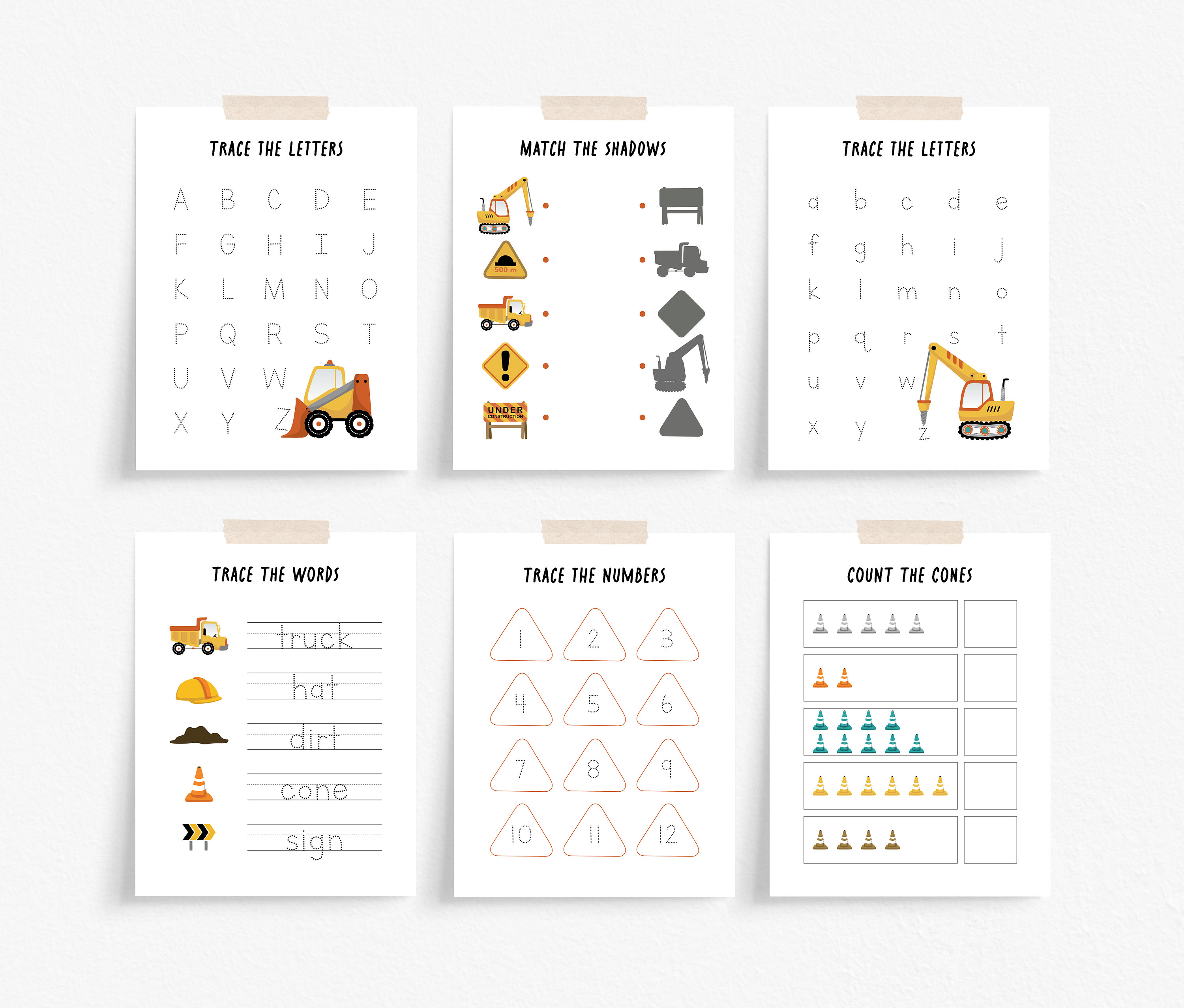Construction Preschool Packet | Preschool Educational Worksheets ...
