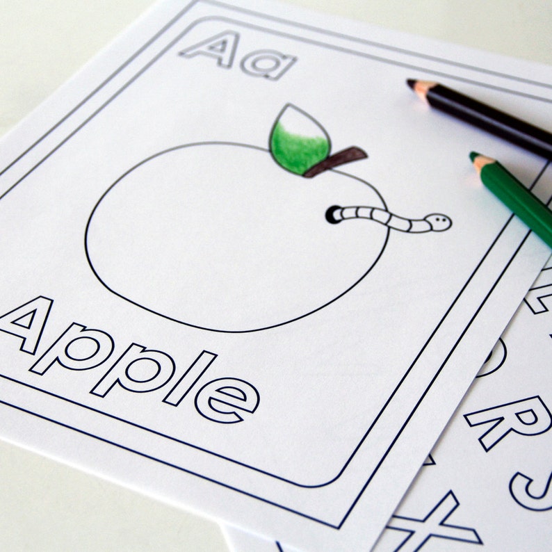 Printables for Children Alphabet Coloring Pages Educational Printables for Kids Printable PDF image 2