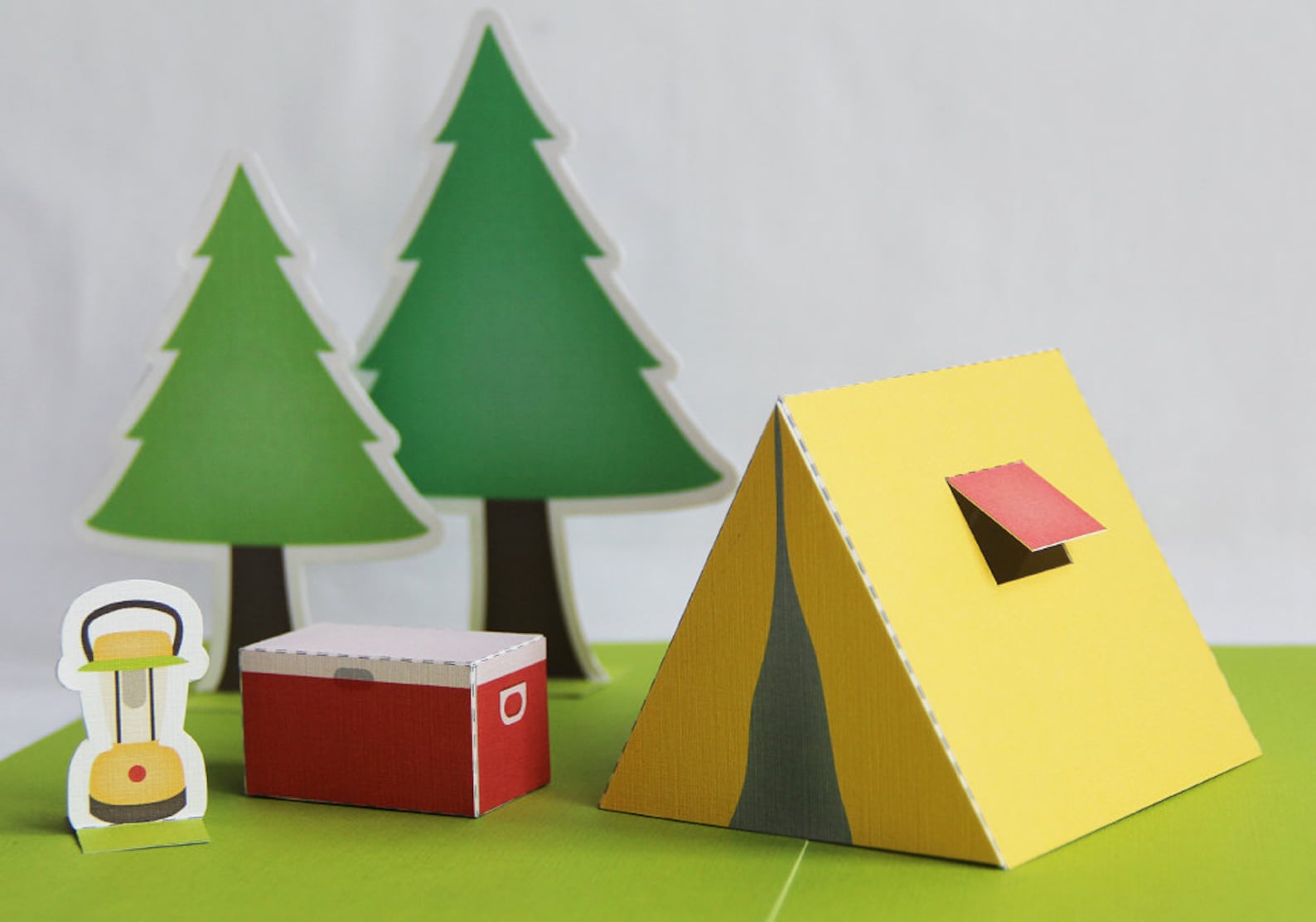 Printable Camping Set PDF Paper Craft (Instant Download) - Etsy