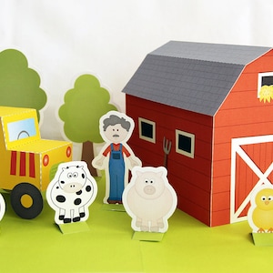Printable Farm PDF Paper Craft - Etsy