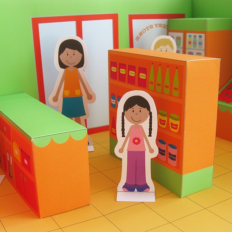 Printable Grocery Store PDF Paper Craft Etsy
