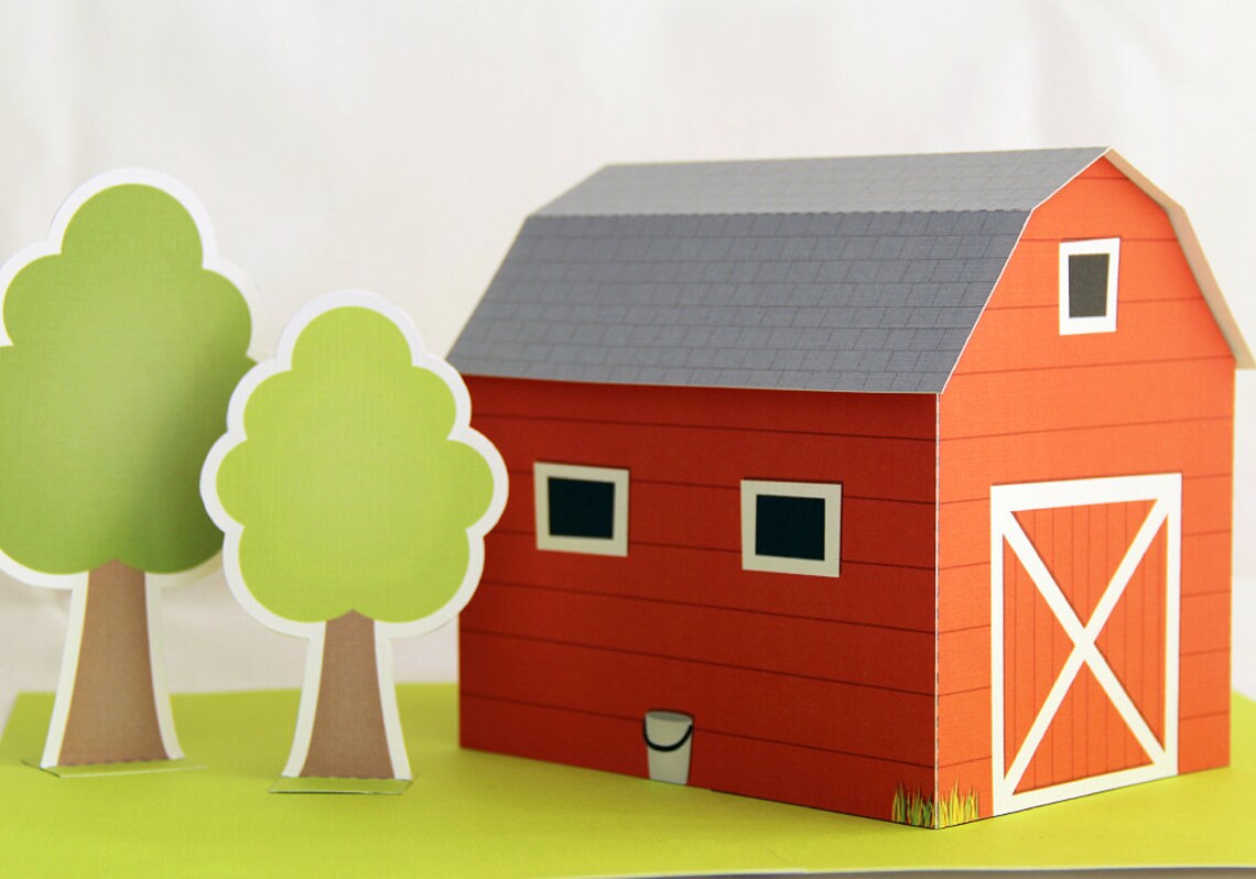 Printable Farm PDF Paper Craft - Etsy