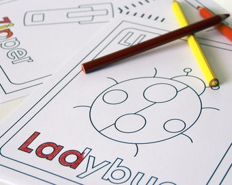Printable alphabet coloring pages