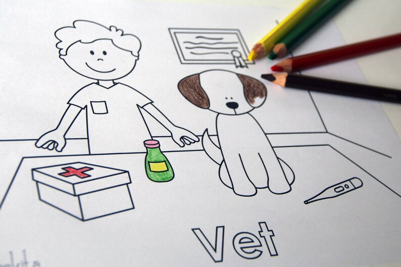 Printable Coloring Pages When I Grow Up | Etsy