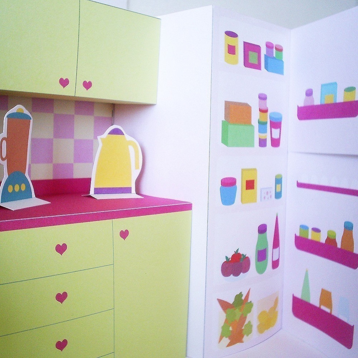 Printable Kitchen Set PDF Paper Craft - Etsy