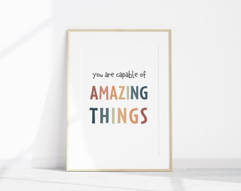Printable Wall Art | You Can Do Amazing Things Poster | Nursery Quote | Nursery Decor | Baby Room Print | Instant Download