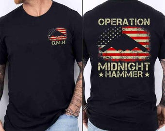 Betrieb Midnight Hammer Shirt B2 Stealth Bomber T-Shirt USA Luftwaffe Sweatshirt Vaterländischer Liebhaber Geschenk Amerikanische Flagge Militärhemden