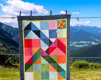 Mod Mountains Quick and Easy Layer Cake Quilt Pattern digital PDF