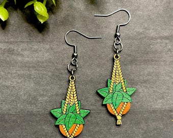 Plant Hanging Macrame Dangle Earrings