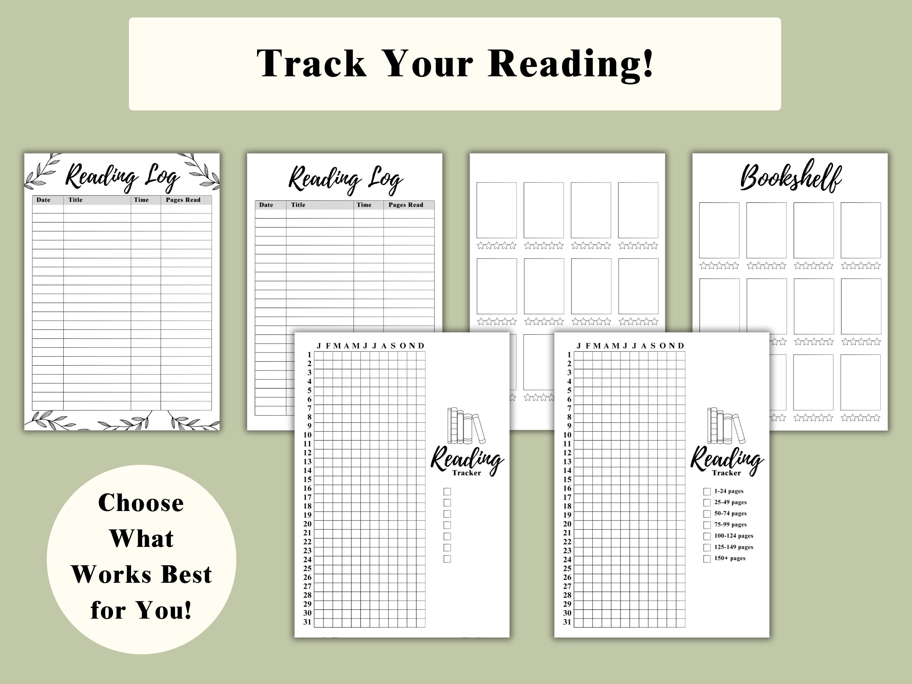 Digital Reading Journal Bundle for Goodnotes, Notability, Printing, and ...