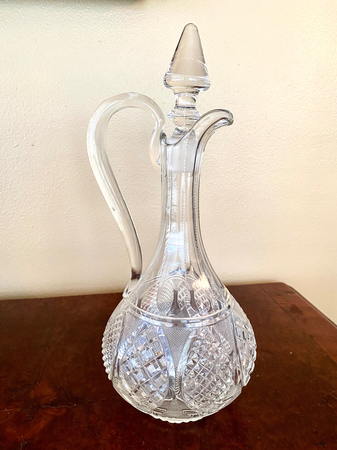 Vintage Wine Jug Decanter, Water Decanter, Decanter W/ Stopper, Glass